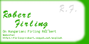robert firling business card